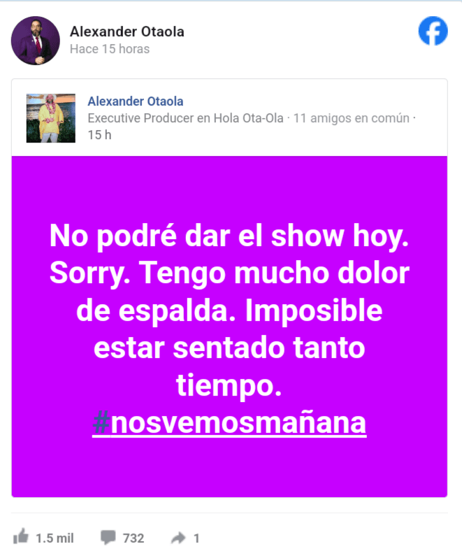 Alexander Otaola hospitalizado