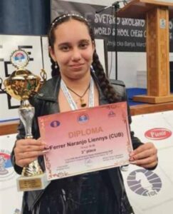 Cubanita gana tercer lugar en Campeonato Mundial Escolar de Ajedrez