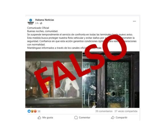 Noticia Falsa sobre eliminación del servicio de confronta en La Habana