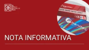 BANDEC informa sobre mantenimiento en su sistema a partir de hoy 2 de abril