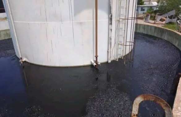 Derrame en la termoeléctrica José Martí