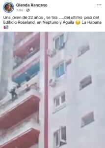Una joven de 22 años se lanza desde el último piso