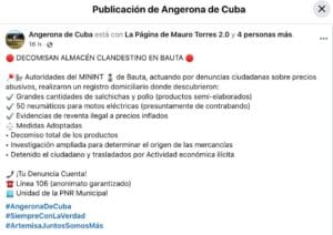 Autoridades realizan nuevo decomiso en almacén clandestino en Bauta