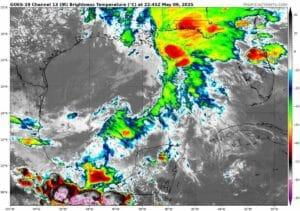 Una Baja extratropical en el Golfo de México