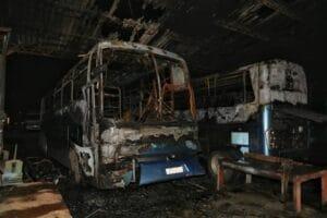 Incendio destruye Base de Ómnibus Nacionales en Camagüey