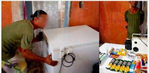 Delincuentes sustraen nevera de siete toneladas