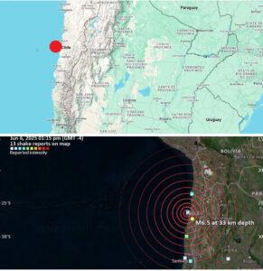 Un fuerte terremoto de magnitud 6,5 sacudió la región norte de Chile