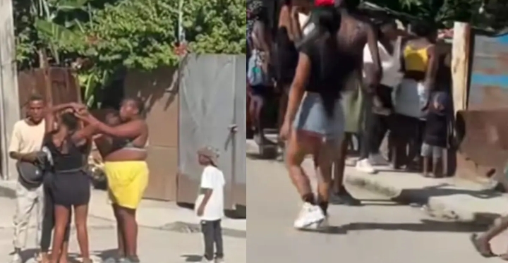 Capturan y amarran ladrona en San Miguel del Padrón. ¡Se había robado 7000 pesos y una cocina de inducción!