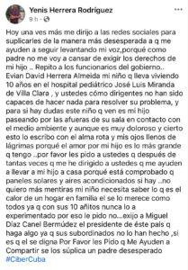 Padre cubano denuncia inacción de funcionarios por caso de niño hospitalizado desde hace 10 diez años