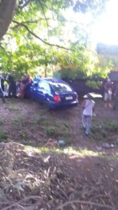 Impactante choque entre tren y un auto Hyundai en Baraguá