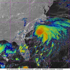 Última actualización, Tormenta Tropical Chantal se acerca a la costa de Carolina del Sur