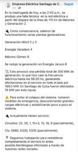 afecta el servicio en toda Cuba