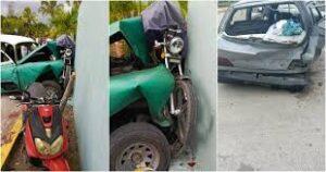 Siete heridos tras impacto de un automóvil contra dos vehículos en estacionamiento del Aeropuerto de Santa Clara
