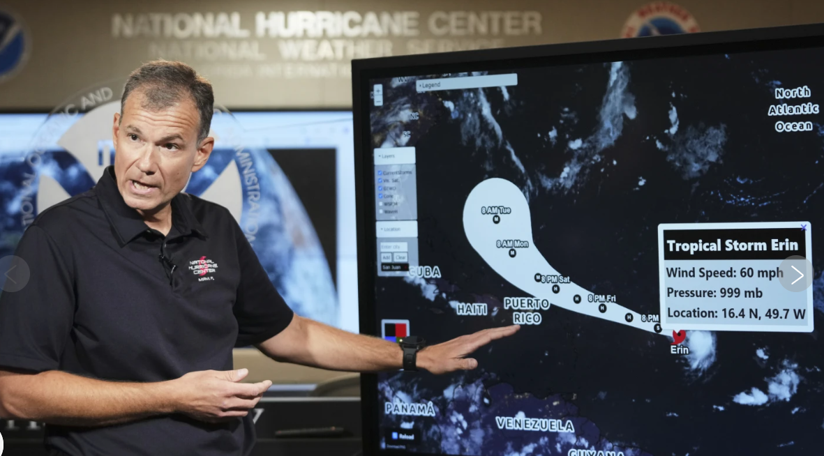 Huracán Erin no afectará Cuba ni Florida, pero la lluvia… sí preocupa