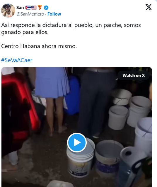Vecinos de Centro Habana protestan por la falta de agua