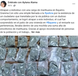 Detienen en Bayamo a un Hombre con una mochila cargada de marihuana.