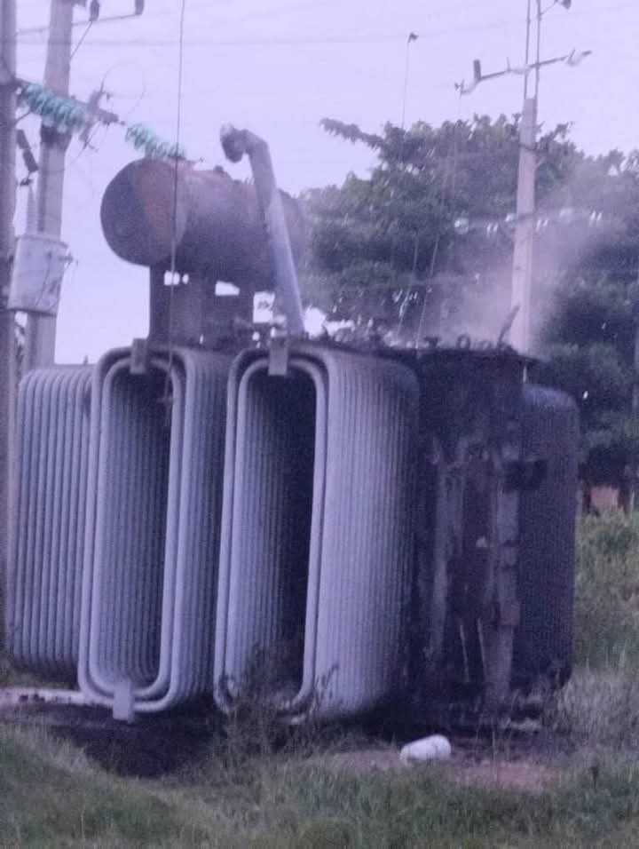 incendio en subestación eléctrica de Güira de Melena