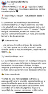 Dos fallecidos tras impacto de vehículo contra muro en zona escolar de Rafael Freyre