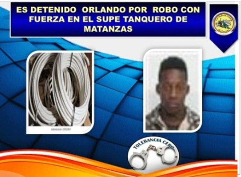 Detienen a trabajador por robo de cables en la Base de Supertanqueros de Matanzas