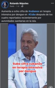 Dr Durán alerta a la población por aumento de casos graves de dengue