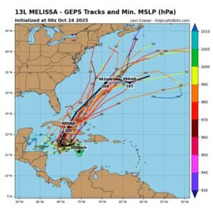 Tormenta tropical Melissa avanza lentamente y se fortalece al sur de Cuba: INSMET mantiene estrecha vigilancia
