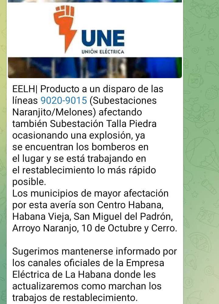 Explosión en subestación