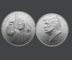 EE.UU. lanzará moneda de un dólar con la imagen del presidente Donald Trump