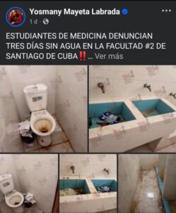 Tres días sin agua en la Facultad de Medicina 2 de Santiago de Cuba