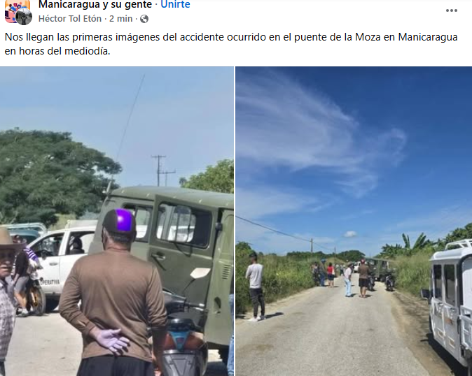 Accidente en Manicaragua 