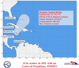 Actualización URGENTE: tormenta tropical Melissa se intensifica y pone a Cuba en “peligro potencial”