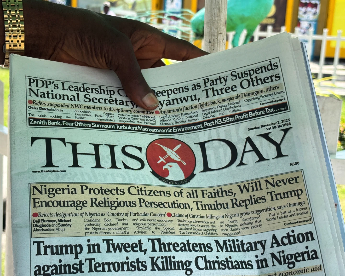 Donald Trump ordena posible acción militar en Nigeria
