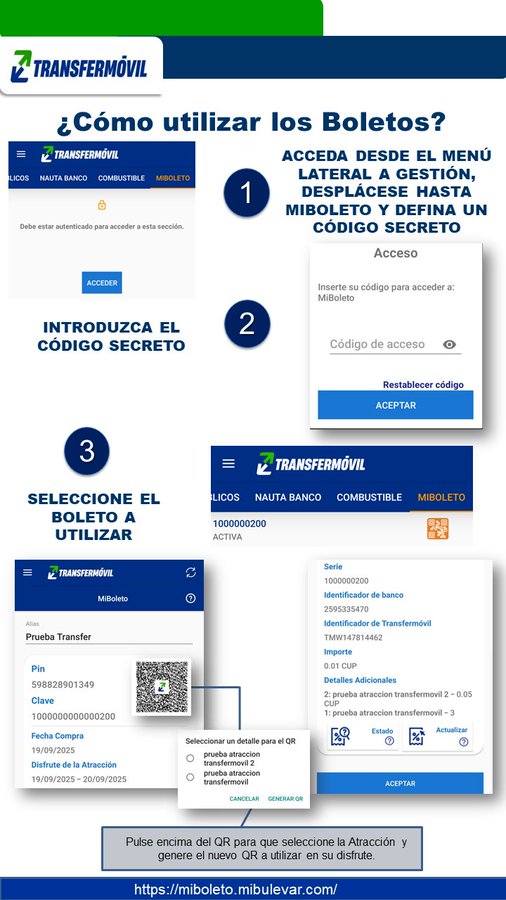 Mi Boleto: nueva herramienta de Transfermóvil 
