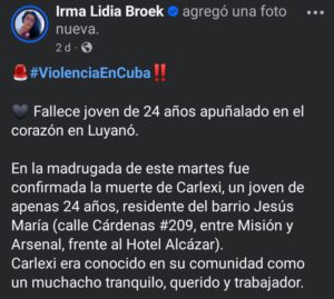 Joven de 24 años muere tras ser apuñalado en el corazón en Luyanó