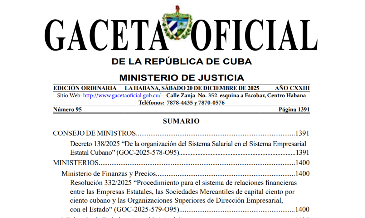 El gobierno cubano establece un decreto ley que modifica cómo se paga el salario en las empresas estatales.