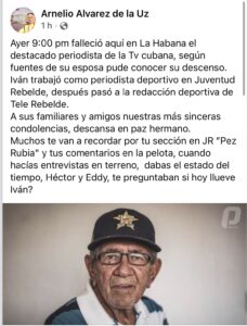 Fallece Iván López, reconocida voz del periodismo deportivo cubano