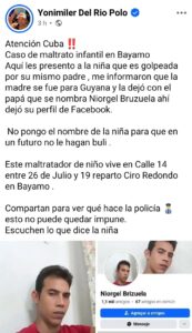 Alarma en Bayamo: denuncian presunto maltrato a una niña por su padre