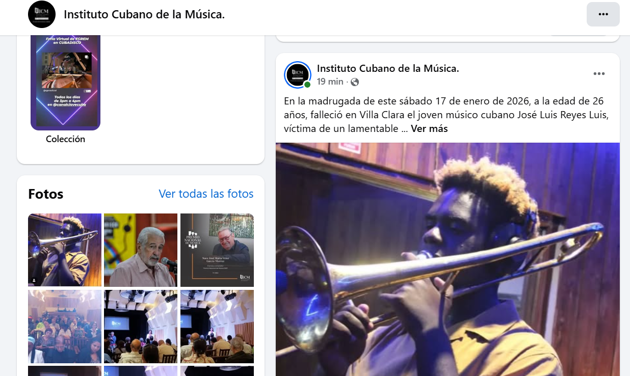 Fallece trombonista de Velito el Bufón en trágico accidente en Villa Clara