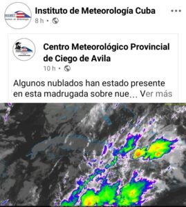 Frente frío traerá lluvias, tormentas eléctricas y descenso de temperaturas a Cuba este fin de semana
