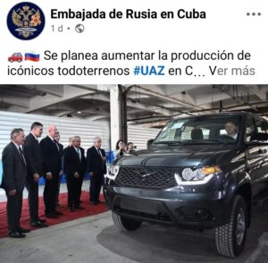 Rusia apuesta por aumentar la producción de vehículos en Cuba durante 2026
