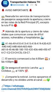 Reactivar algunas rutas no resuelve la crisis: La Habana reanuda rutas de transporte con horarios bien limitados.