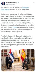 España enviará ayuda humanitaria a Cuba con alimentos y productos sanitarios