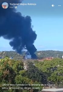 Reportan posible incendio en la Bahía de La Habana