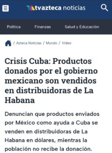 Gobierno cubano niega venta de donaciones mientras crece la polémica por reportaje mexicano