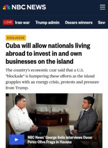 Cuba permitirá que ciudadanos en el extranjero inviertan y posean negocios en la isla