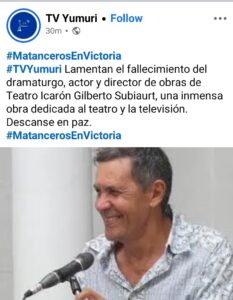 Fallece el actor y dramaturgo cubano Gilberto Subiaurt