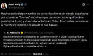 Casa Blanca desmiente "especulaciones" sobre una estrategia de máxima presión contra Cuba