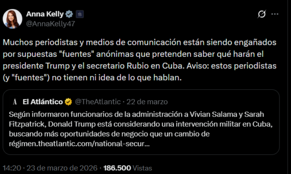 Casa Blanca desmiente "especulaciones" sobre una estrategia de máxima presión contra Cuba