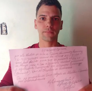 Denis Hernández Ramírez, excarcelado del 11J, regresa a prisión tras ser citado por el MININT