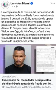 Arrestan en Miami-Dade a empleado acusado de fraude con licencias de conducir