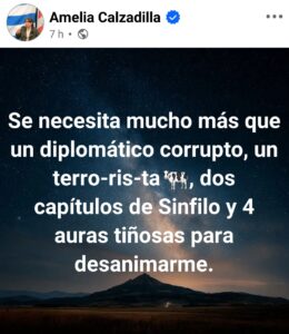 Amelia Calzadilla responde con orgullo a las burlas de "Con Filo" por la fundación de su partido